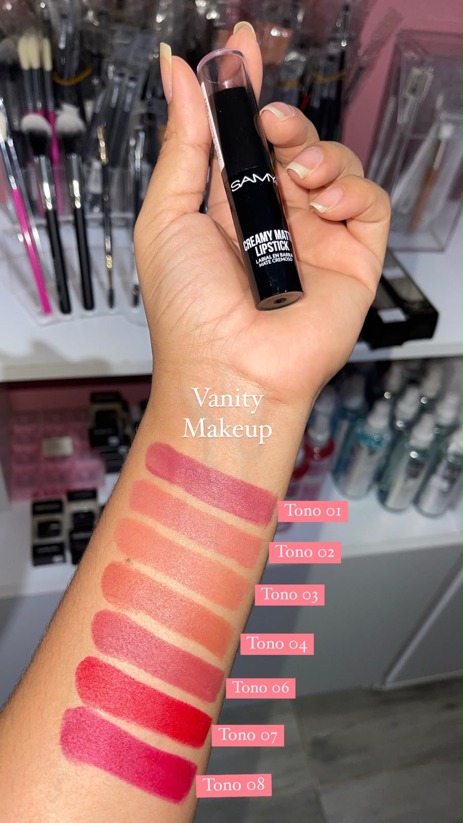 LABIAL EN BARRA MATTE CREMOSO SAMY