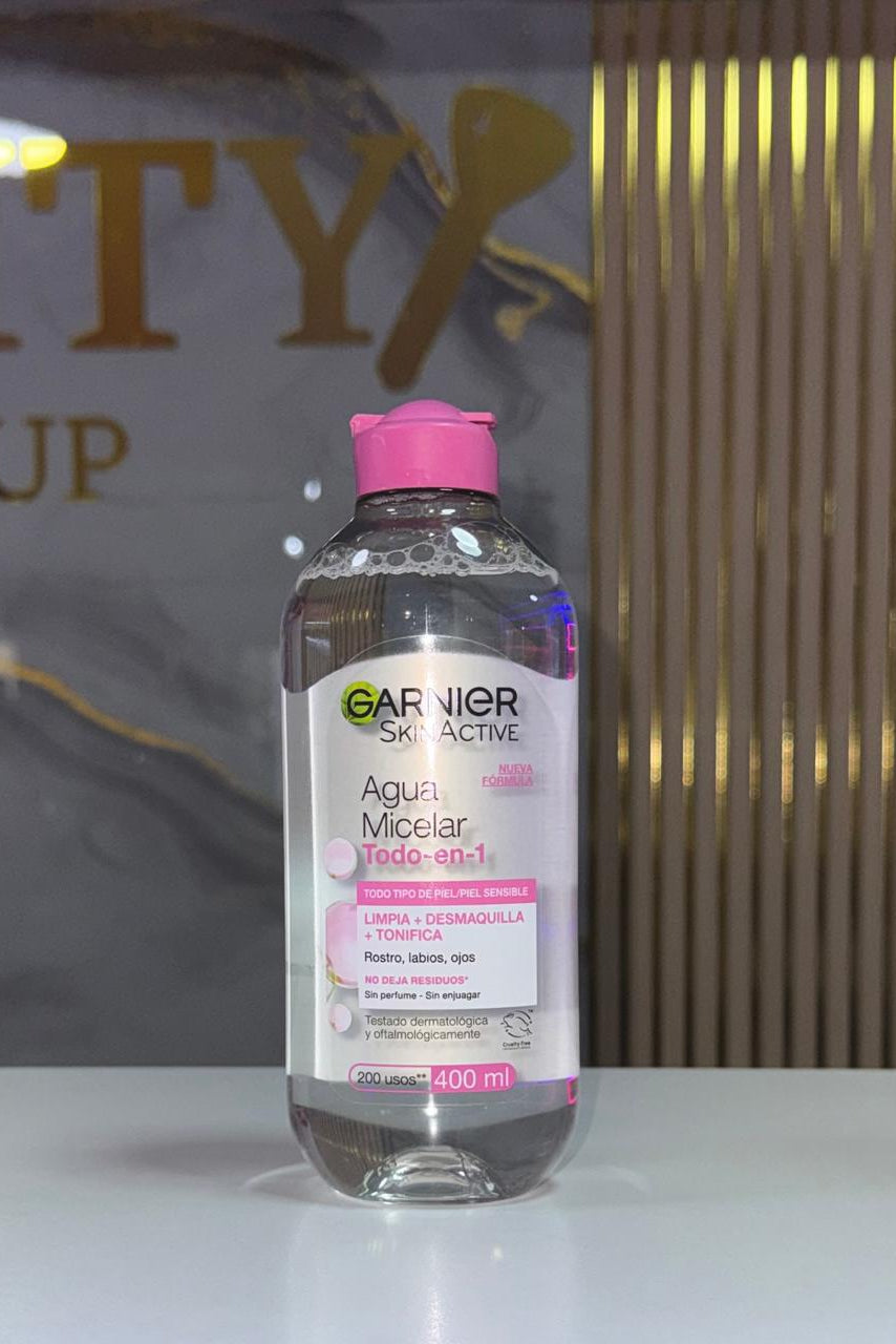 AGUA MICELAR GARNIER TODO EN UNO ROSADA 400 ML