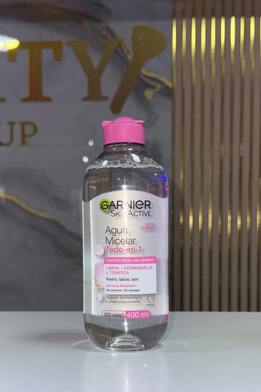 AGUA MICELAR GARNIER TODO EN UNO ROSADA 400 ML